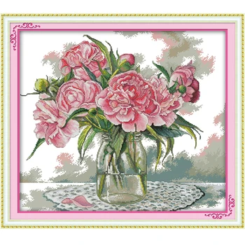 NKF Peony Stamped Cross Stitch Patterns DIY Kits Needlework Embroidery Sets Cross Stitch for Home Decor
NKF Peony Stamped Cross Stitch Patterns DIY Kits Needlework Embroidery Sets Cross Stitch for Home Decor
