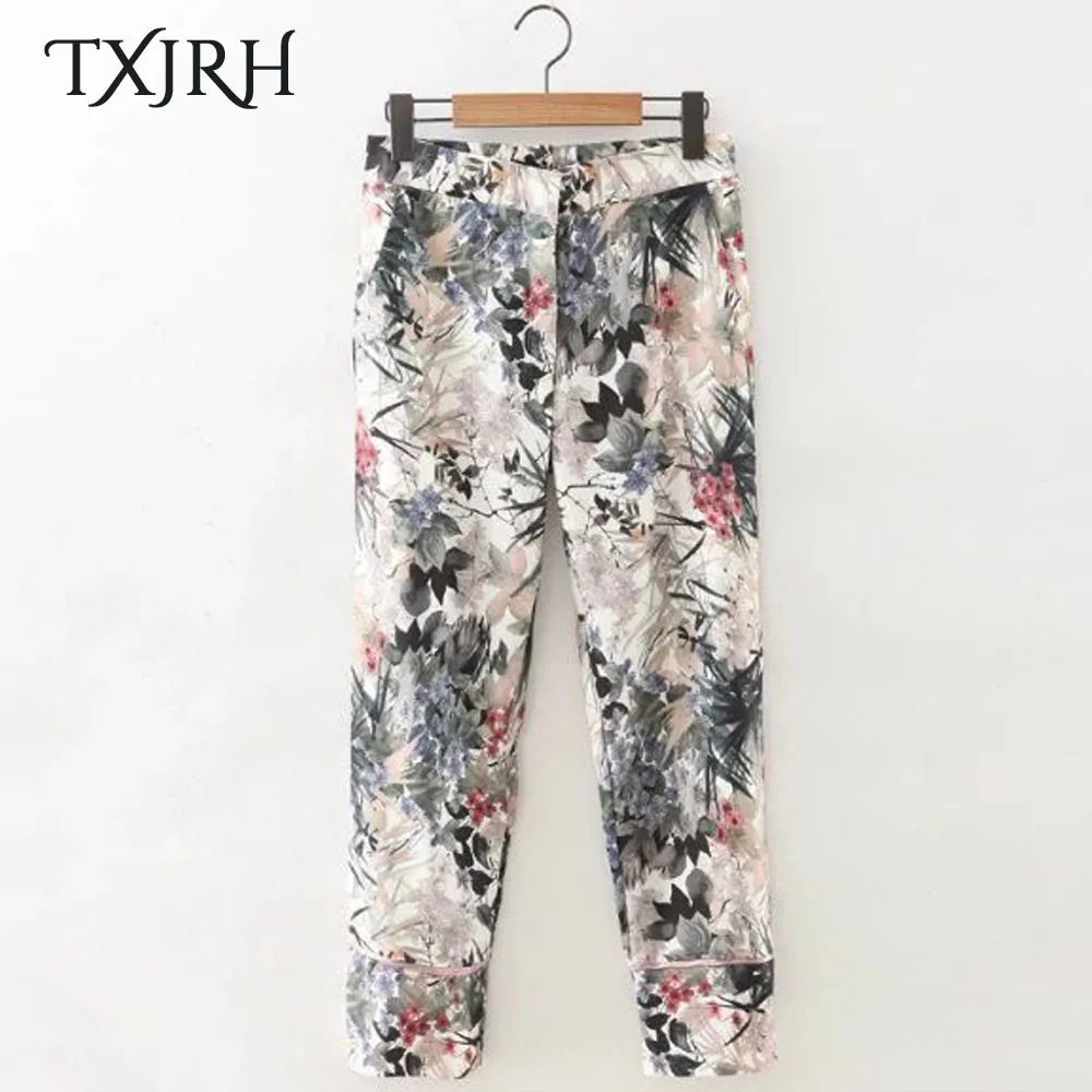 TXJRH Vintage Ink Floral Leaf Plant Pattern Ethnic High Waist Slim Ankle-Length Pants Retro Women Casual Trousers Pencil Pants
TXJRH Vintage Ink Floral Leaf Plant Pattern Ethnic High Waist Slim Ankle-Length Pants Retro Women Casual Trousers Pencil Pants