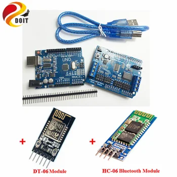 WiFi/Blutooth Robotic Controller Kit Servo Motor Driver Board DT-06 Serial WiFi HC-06 Bluetooth Module for Arduino
WiFi/Blutooth Robotic Controller Kit Servo Motor Driver Board DT-06 Serial WiFi HC-06 Bluetooth Module for Arduino