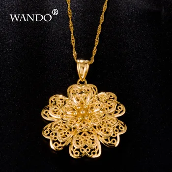 WANDO Ethiopian Trendy Flower Pendant&Necklace 24k Gold Color African /Arabic/Sudan/Middle East Women Girls Jewelry Gift P8
WANDO Ethiopian Trendy Flower Pendant&Necklace 24k Gold Color African /Arabic/Sudan/Middle East Women Girls Jewelry Gift P8