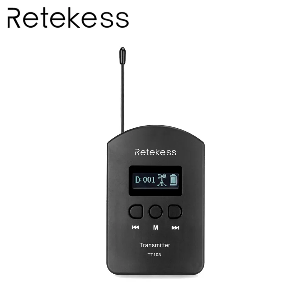 Retekess TT103 UHF Wireless Audio 740-790MHz Portable Transmitter USB charging for Tour Guide System Meeting Interpretation
Retekess TT103 UHF Wireless Audio 740-790MHz Portable Transmitter USB charging for Tour Guide System Meeting Interpretation