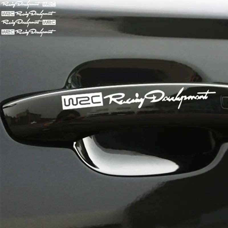 

4 x Newest WRC Car Door Handle Stickers Decal for Geely Vision SC7 MK CK Cross Gleagle SC7 Englon SC3 SC5 SC6 SC7 Panda