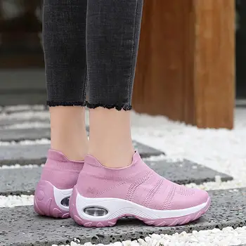 Ladies Lazy Running Shoes Woven Breathable Sneakers Outdoor Mesh Gym Sneakers Low Top Air Cushion Trainers
Ladies Lazy Running Shoes Woven Breathable Sneakers Outdoor Mesh Gym Sneakers Low Top Air Cushion Trainers
