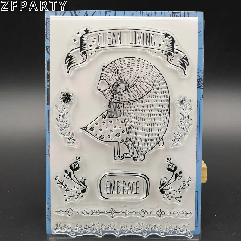 ZFPARTY Clean Living Bear Hug Transparent Clear Silicone Stamp/Seal for DIY scrapbooking/photo album Decorative clear stamp
ZFPARTY Clean Living Bear Hug Transparent Clear Silicone Stamp/Seal for DIY scrapbooking/photo album Decorative clear stamp