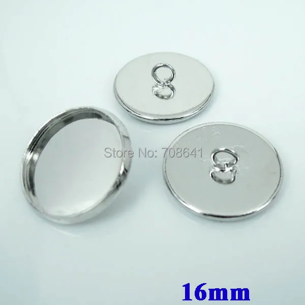 16mm New Silver tone Plated Blank Bases Round Bezel Back Loop Buttons Pendant Caps Connectors Settings Wholesale
16mm New Silver tone Plated Blank Bases Round Bezel Back Loop Buttons Pendant Caps Connectors Settings Wholesale