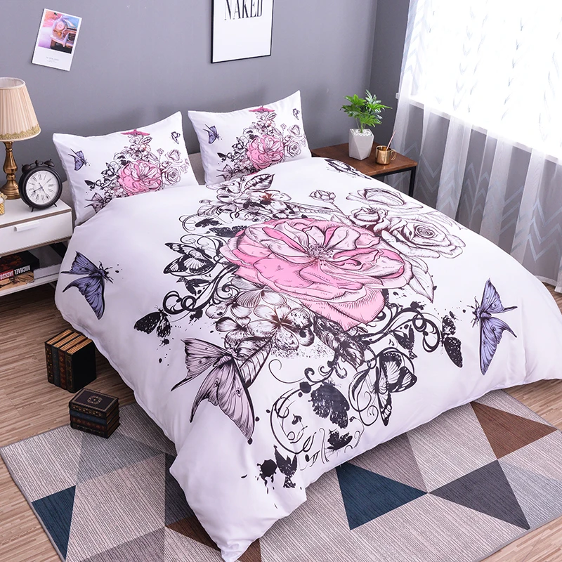 ZEIMON Home Textiles Flowers Printing Bedding Set Duvet Cover Set Single Double Twin/Queen 2/3pcs Bedclothes
ZEIMON Home Textiles Flowers Printing Bedding Set Duvet Cover Set Single Double Twin/Queen 2/3pcs Bedclothes