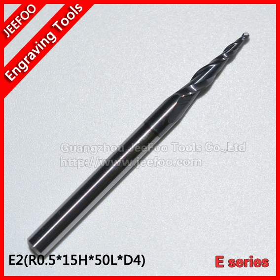 R0.5*15H*D4*50L*2F Two Flutes Ball Nose Tapered End Mills for Good Relief, ALTIN Coated E Series
R0.5*15H*D4*50L*2F Two Flutes Ball Nose Tapered End Mills for Good Relief, ALTIN Coated E Series