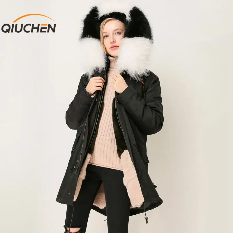 QIUCHEN 2019 New arrival free shipping natural rex rabbit fur raccon fur collar parka length88cm
QIUCHEN 2019 New arrival free shipping natural rex rabbit fur raccon fur collar parka length88cm