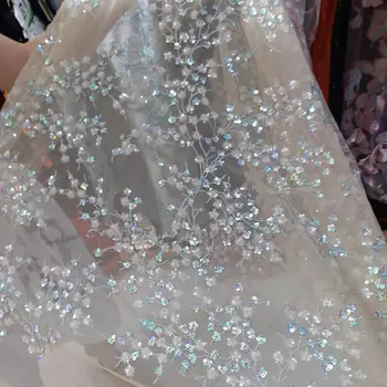 Dobby flower sequins embroidery french net tulle mesh lace fabric for bridal wedding dress
Dobby flower sequins embroidery french net tulle mesh lace fabric for bridal wedding dress