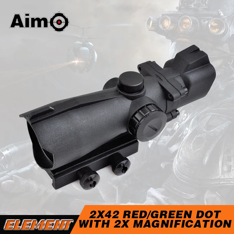 NEW Arrival AIM O 2x42 Red/Green Dot Rifle Lights With 2X Magnification Weapon light For Tactical AO3046
NEW Arrival AIM O 2x42 Red/Green Dot Rifle Lights With 2X Magnification Weapon light For Tactical AO3046
