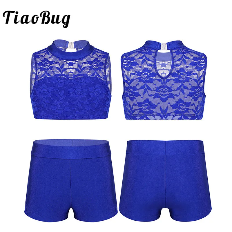 TiaoBug Kids Teens Gymnastics Shorts Tops Set Stage Dance Costume Girls Floral Lace Ballet Leotards Crop Top Bottoms Dance Set
TiaoBug Kids Teens Gymnastics Shorts Tops Set Stage Dance Costume Girls Floral Lace Ballet Leotards Crop Top Bottoms Dance Set