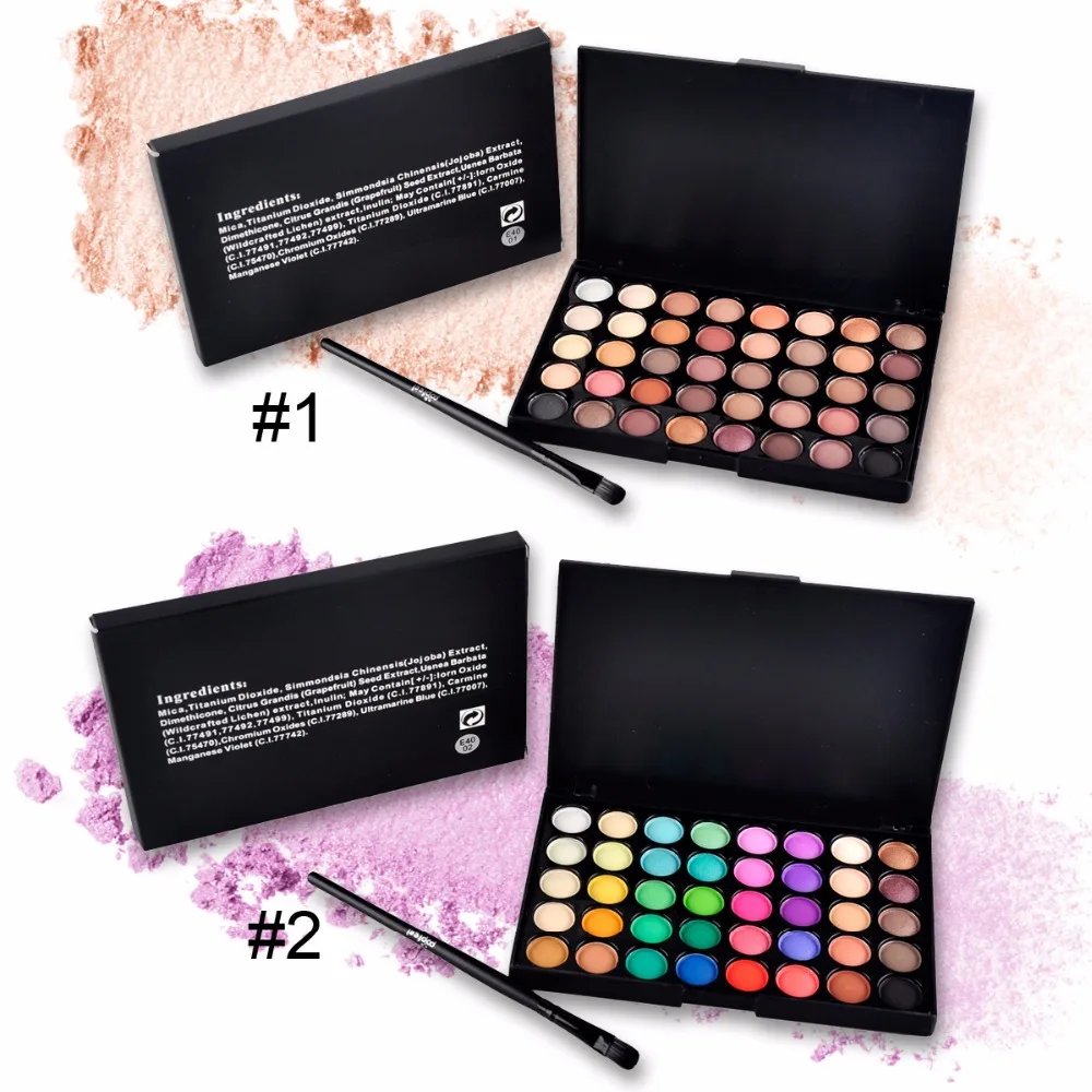40 Colors Matte Pigment Eyeshadow Palette Cosmetic Makeup Set Eye Shadow + Brush |