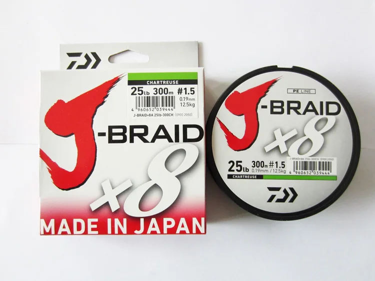 DAIWA J-BRAID X8 Braided fishing line 300M DARKGREEN CHARTREUSE Multi color Made in Japan
DAIWA J-BRAID X8 Braided fishing line 300M DARKGREEN CHARTREUSE Multi color Made in Japan
