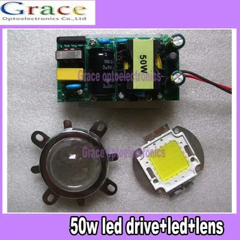 50W High Power LED + LED Driver + 44mm Lens + Reflector Bracket For DIY led kit
50W High Power LED + LED Driver + 44mm Lens + Reflector Bracket For DIY led kit