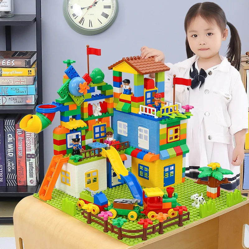 242 шт городской Buliding Блоки совместимы с Majro бренды DIY цветной дом детские