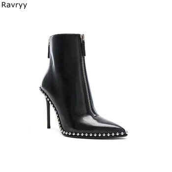 Pointed Toe Black Woman Ankle Boots Fashion Autumn Short Boot Cool Zipper Decor Thin Heel motorcycle boot Female Party Shoes
Pointed Toe Black Woman Ankle Boots Fashion Autumn Short Boot Cool Zipper Decor Thin Heel motorcycle boot Female Party Shoes