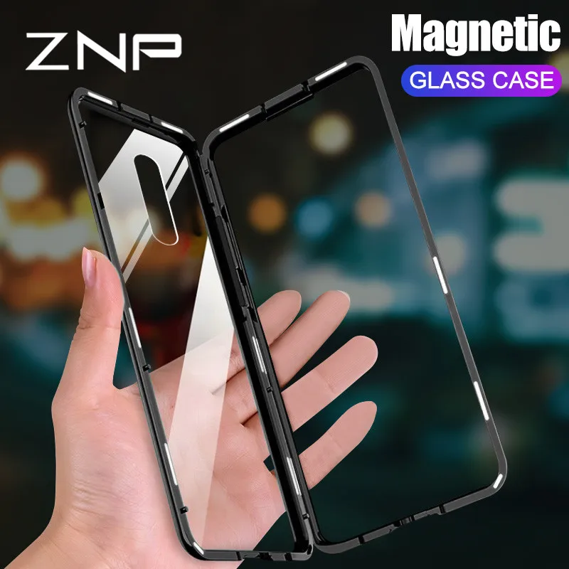 ZNP Magnetic Adsorption Metal Phone Case For OnePlus 6T 6 5T Tempered Glass Back Magnet Cover For OnePlus 7 Pro one plus 5T 6T
ZNP Magnetic Adsorption Metal Phone Case For OnePlus 6T 6 5T Tempered Glass Back Magnet Cover For OnePlus 7 Pro one plus 5T 6T