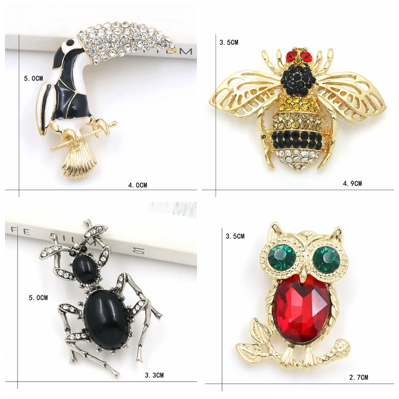 Assorted Animals and Plants Crystal Rhinestones and Enameled Fashion Brooch Pins for Women
Assorted Animals and Plants Crystal Rhinestones and Enameled Fashion Brooch Pins for Women