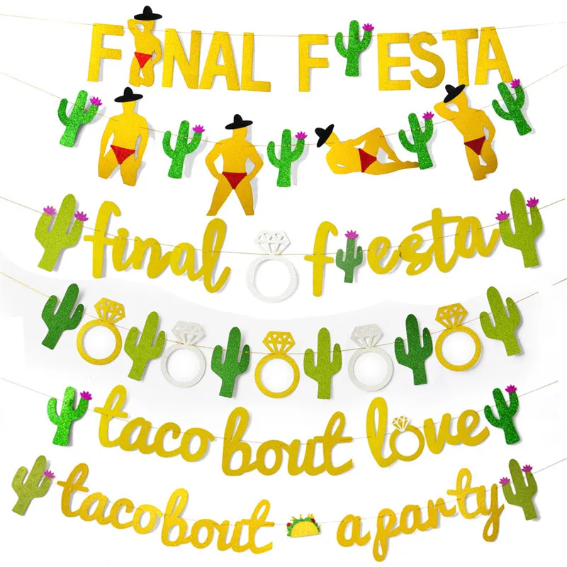 Cactus Final Fiesta Banner Single Girl Mexican Theme Party Banner Fun Exquisite Cute Pattern Beautiful Hen Party Paper qq012
Cactus Final Fiesta Banner Single Girl Mexican Theme Party Banner Fun Exquisite Cute Pattern Beautiful Hen Party Paper qq012