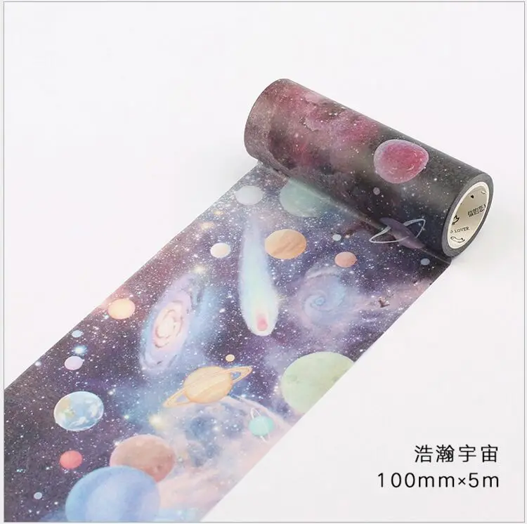 100mm Wide Vast Universe starry sky planet stars decoration washi tape DIY Planner Scrapbooking diary masking tape escolar
100mm Wide Vast Universe starry sky planet stars decoration washi tape DIY Planner Scrapbooking diary masking tape escolar