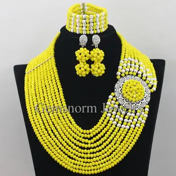 Romantic Yellow Wedding Necklace Set 10 Layers Crystal Beads Nigerian Jewellery Set for Brides Free Shipping WA090
Romantic Yellow Wedding Necklace Set 10 Layers Crystal Beads Nigerian Jewellery Set for Brides Free Shipping WA090