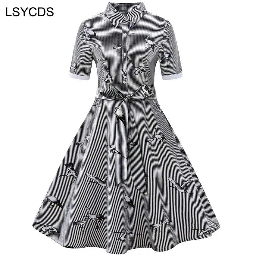 Autumn Winter Women Shirt Dress Lady Half Sleeve Striped Turn-down Collar Party Dresses Cotton Blends Vintage Vestidos
Autumn Winter Women Shirt Dress Lady Half Sleeve Striped Turn-down Collar Party Dresses Cotton Blends Vintage Vestidos
