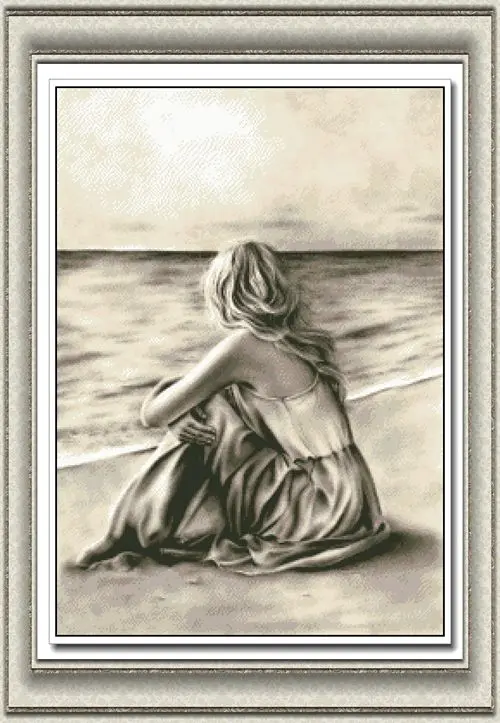 Embroidery Needlework Crafts 14CT Unprinted DMC DIY Quality Cross Stitch Kits Set Handmade Arts The Girl's Back Seaside Scenery
Embroidery Needlework Crafts 14CT Unprinted DMC DIY Quality Cross Stitch Kits Set Handmade Arts The Girl's Back Seaside Scenery