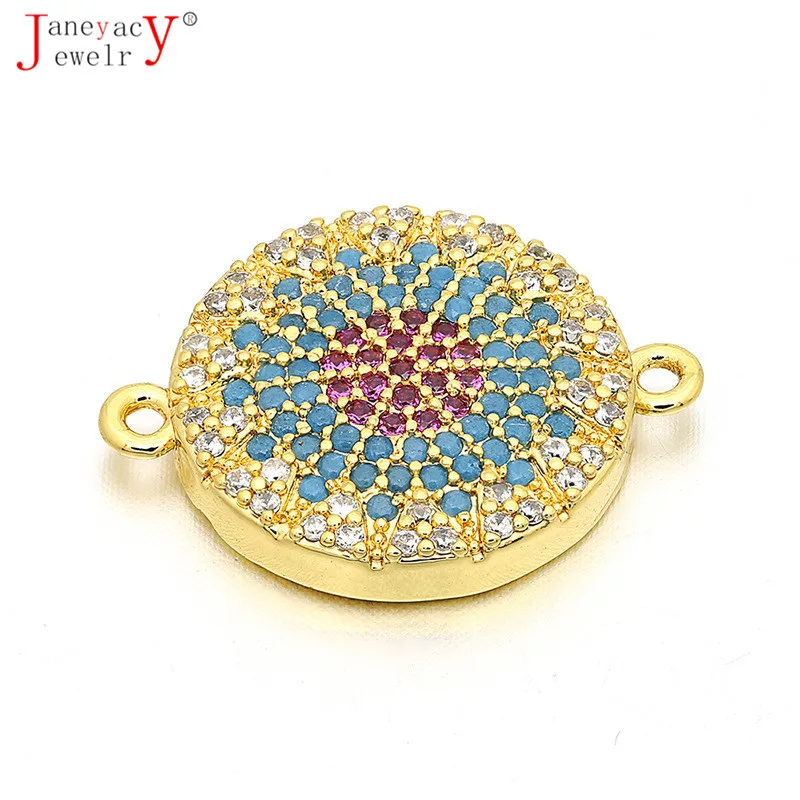 Fashion Round Color Zirconia DIY Charm Connectors Accessories For Women Tassel Earring Necklace Jewelry Making Accesorios 16*20
Fashion Round Color Zirconia DIY Charm Connectors Accessories For Women Tassel Earring Necklace Jewelry Making Accesorios 16*20
