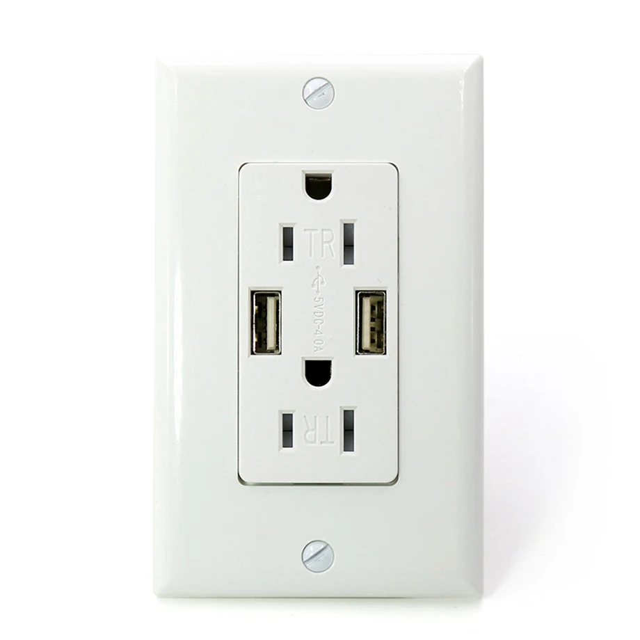 USA US standard Power Socket,Dual 4A USB Universal Plug Socket Port Power Adapter Outlets,Tamper Resistant Duplex Receptacle
USA US standard Power Socket,Dual 4A USB Universal Plug Socket Port Power Adapter Outlets,Tamper Resistant Duplex Receptacle
