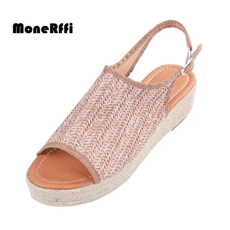 MoneRffi Summer Women Hemp Sandals Fashion Female Beach Shoes Wedge Heels Shoes Comfortable Platform Shoes Plus size 35-43
MoneRffi Summer Women Hemp Sandals Fashion Female Beach Shoes Wedge Heels Shoes Comfortable Platform Shoes Plus size 35-43