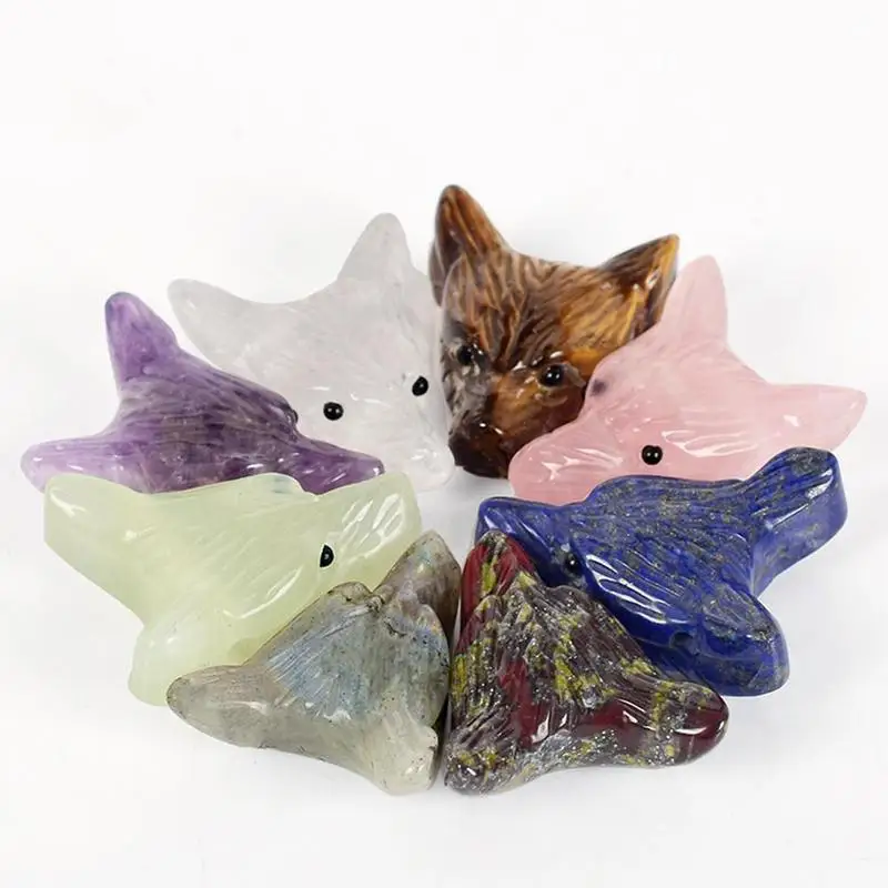 1pc Wolf Head Statue Pendant Natural Stone Crystal Quartz Carved Stone Pendant Home Decoration Crafts Multi-color Option JNP2092
1pc Wolf Head Statue Pendant Natural Stone Crystal Quartz Carved Stone Pendant Home Decoration Crafts Multi-color Option JNP2092