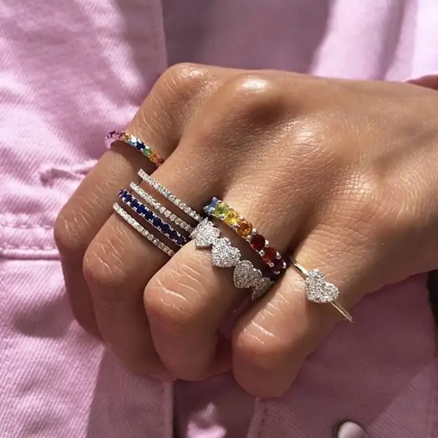 Heart simple design minimal heart Lover valentine's gift for girl women gold multi color micro pave cz delicate ring jewelry
Heart simple design minimal heart Lover valentine's gift for girl women gold multi color micro pave cz delicate ring jewelry
