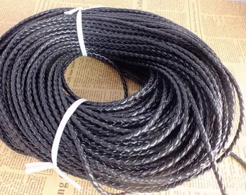 (Black)50meters/bag 3mm braid leather cord fitting DIY bracelets and necklaces wholesale price W-3967
(Black)50meters/bag 3mm braid leather cord fitting DIY bracelets and necklaces wholesale price W-3967