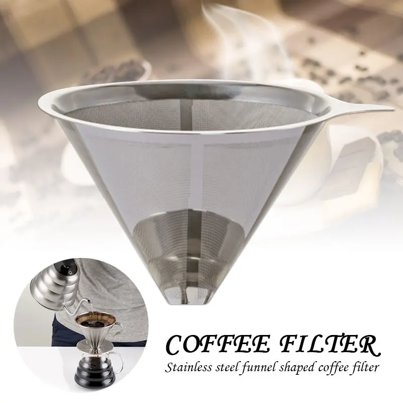Stainless Steel Coffee Funnel Kitchen Funnels Cone Coffee Filter Mesh Dripper Wine Sauce Kitchen Filter
Stainless Steel Coffee Funnel Kitchen Funnels Cone Coffee Filter Mesh Dripper Wine Sauce Kitchen Filter
