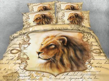 Luxury Bedding set Lion 3D duvet cover sets sheets bed in a bag sheet linen quilt covers Super King queen size full twin 4PCS
Luxury Bedding set Lion 3D duvet cover sets sheets bed in a bag sheet linen quilt covers Super King queen size full twin 4PCS