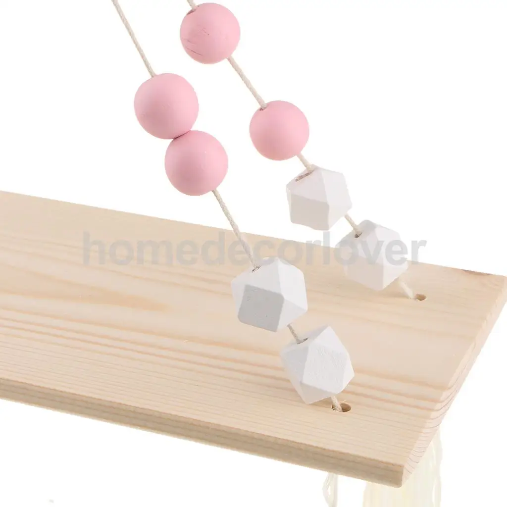 Wall Hanging Wooden Shelves Floating Wall Shelf Home Decor Baby Kids Room Storage Holder Hanger