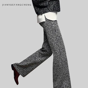 2018 Casual Womens Winter Wide Leg Wool Pants All-Match High Waist Plus Size Plaid Trousers Female Zip-Up Long Pants Bottoms
2018 Casual Womens Winter Wide Leg Wool Pants All-Match High Waist Plus Size Plaid Trousers Female Zip-Up Long Pants Bottoms