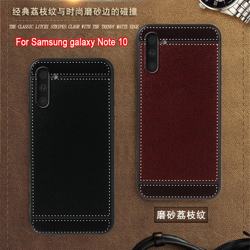 Cover for Samsung galaxy Note 10 Case luxury 6.66 inch Soft Black silicone Classic litchi stripes Funda for Samsung Note 10 Case
Cover for Samsung galaxy Note 10 Case luxury 6.66 inch Soft Black silicone Classic litchi stripes Funda for Samsung Note 10 Case