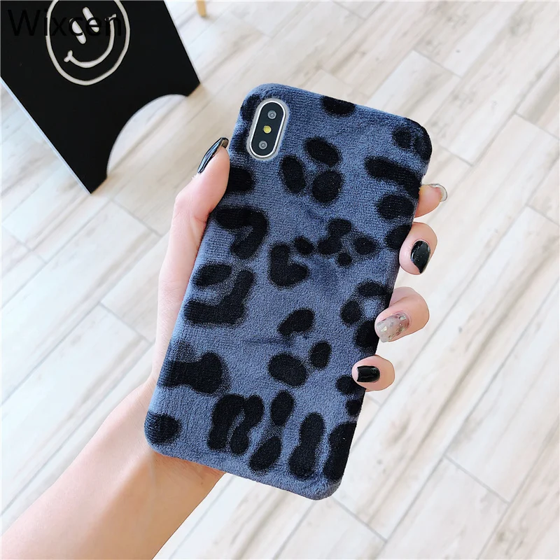 Wixcen Luxury Leopard Plush Phone Case for Iphone Xs Max Winter Blue Fabric Case for Iphone 7plus 6s 8 Soft Silicon Back Cover
Wixcen Luxury Leopard Plush Phone Case for Iphone Xs Max Winter Blue Fabric Case for Iphone 7plus 6s 8 Soft Silicon Back Cover