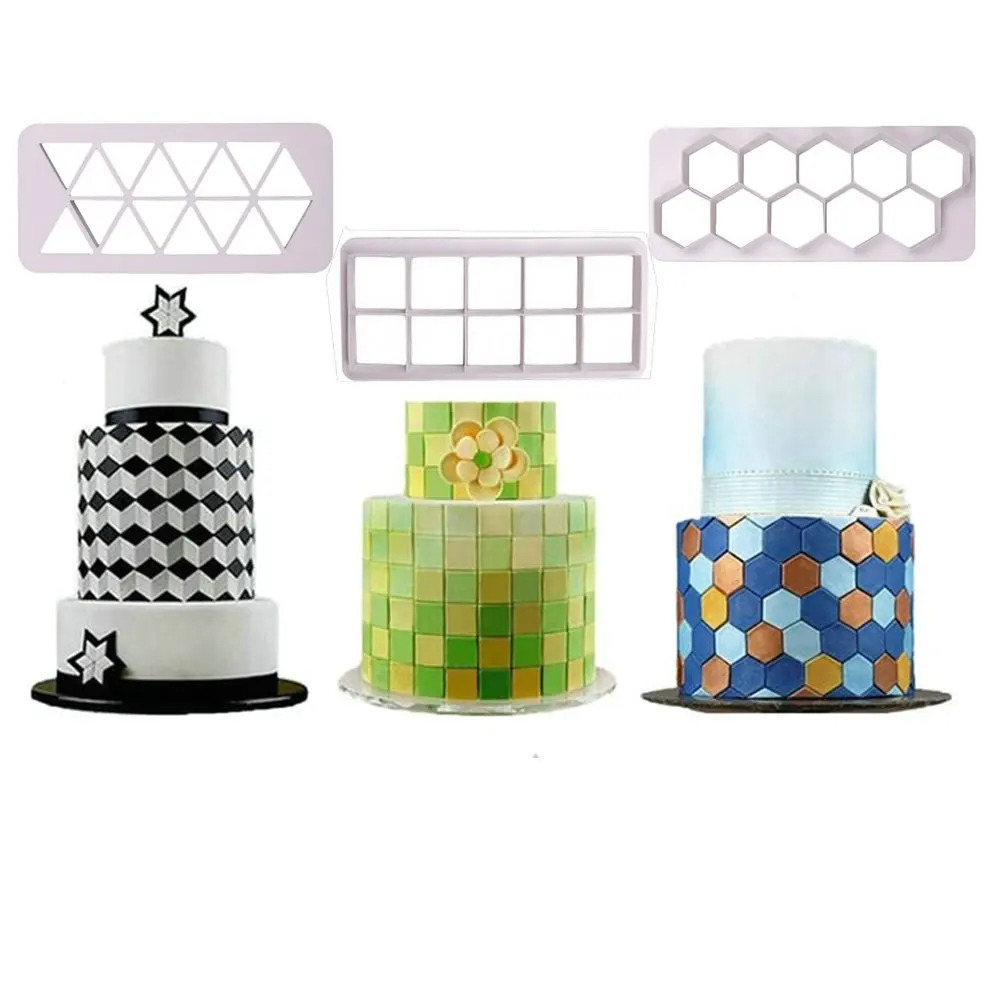 Baking tools 3pcs Geometric Cutters Fondant Plastic Cookies Moulds Square Honeycomb Shape Cake Mold Fondant Mold Cake Decorating
Baking tools 3pcs Geometric Cutters Fondant Plastic Cookies Moulds Square Honeycomb Shape Cake Mold Fondant Mold Cake Decorating