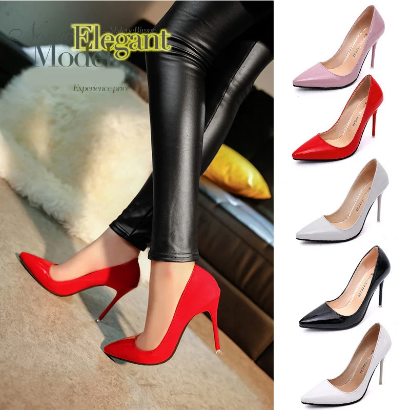 Women's shoes 10cm nude pointed high-heeled shoes with thin heels and light mouth sexy nightclub lacquered leather shoes
Women's shoes 10cm nude pointed high-heeled shoes with thin heels and light mouth sexy nightclub lacquered leather shoes