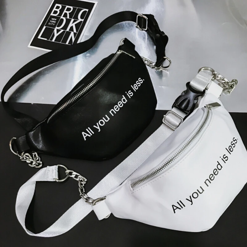 New Fanny Pack Harajuku Letters Print Packs Heuptas Hip Bag Women's Waistband Banana Bags Waist Unisex Bolso Cintura |