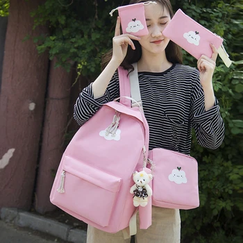 Girls Canvas Backpack 4Pcs/set Woman School Backpacks Schoolbag For Teenagers Student Book Bag High Quality Boys Satchel 2019
Girls Canvas Backpack 4Pcs/set Woman School Backpacks Schoolbag For Teenagers Student Book Bag High Quality Boys Satchel 2019
