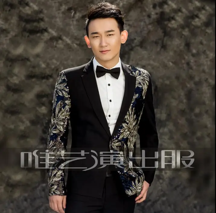 men suits designs masculino homme terno stage costumes for singers men sequin blazer dance clothes jacket dress punk black
men suits designs masculino homme terno stage costumes for singers men sequin blazer dance clothes jacket dress punk black