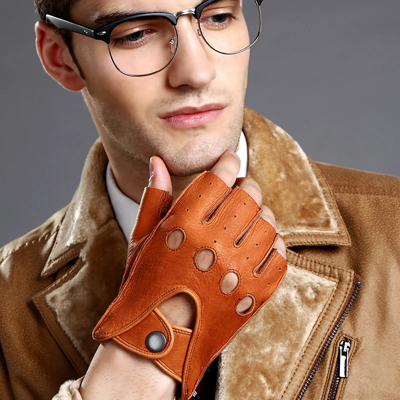 Spring Men's Genuine Leather Gloves Driving Unlined 100% Deerskin Half Finger Gloves Fingerless Gym Fitness Gloves Free Shipping
Spring Men's Genuine Leather Gloves Driving Unlined 100% Deerskin Half Finger Gloves Fingerless Gym Fitness Gloves Free Shipping