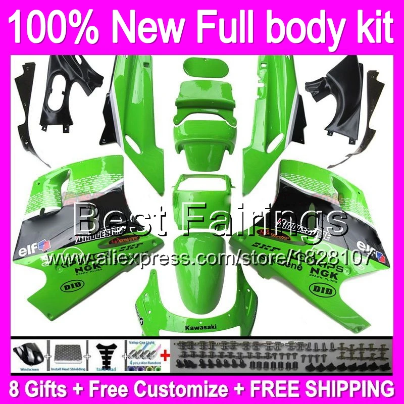 Fairing For KAWASAKI NINJA Green black ZX11 ZZR1100 B314 ZZR 1100 ZX 11 ZX11R Stock Green 90 91 92 1990 1991 1992 +decal
Fairing For KAWASAKI NINJA Green black ZX11 ZZR1100 B314 ZZR 1100 ZX 11 ZX11R Stock Green 90 91 92 1990 1991 1992 +decal