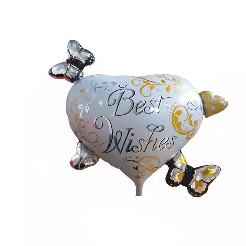 1 шт. в форме сердца фольгированный шар Бабочка алюминиевые гелиевые шары