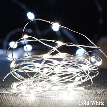 

10pcs 2M/5M LED String Light Fairy Tale Garland Battery Powered Warm White Outdoor Christmas Festival Wedding Party decoration