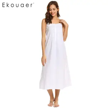 Ekouaer Women Vintage Nightgowns Sleepshirts Casual Sleeveless Adjustable Button Lace Spaghetti Straps Nightwear Night Dress
Ekouaer Women Vintage Nightgowns Sleepshirts Casual Sleeveless Adjustable Button Lace Spaghetti Straps Nightwear Night Dress