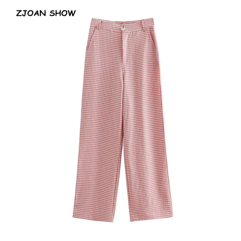Sexy Gingham Plaid Print Wide Leg Pants Holiday 2018 Woman High Waist Full Length Loose Casual Trousers
Sexy Gingham Plaid Print Wide Leg Pants Holiday 2018 Woman High Waist Full Length Loose Casual Trousers